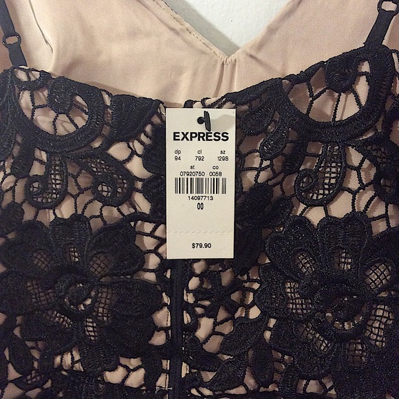 Express Lace Black Dress NWT - Picture 4 of 6